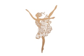 BAILARINA COM VESTIDO RENDILHADO 25X35X0.3CM MDF