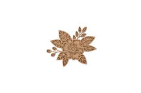 SET 2 CONJUNTOS 2 FLORES (LISA+RENDILHADA) 12X11X0.3CM MDF