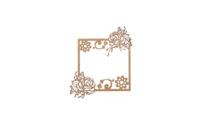 SET 4 PASSE PARTOUTS COM FLORES 10.3X12X0.3CM MDF