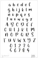 STENCIL 20X30CM 205 ABECEDARIO E NÚMEROS