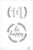 STENCIL 20X30CM 215 BE HAPPY+SONHA EM GRANDE