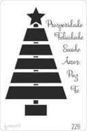 STENCIL 20X30CM 226 ÁRVORE NATAL COM SENTIMENTOS