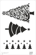 STENCIL 20X30CM 227 ÁRVORES NATAL