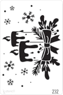 STENCIL 20X30CM 232 CHRISTMAS CANDLE