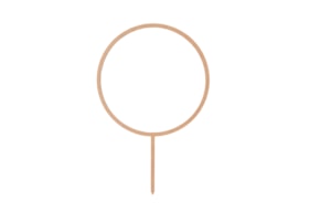 SET 2 TOPOS BOLO CÍRCULO 15X23X0.3CM MDF