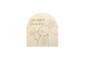 SET 6 PLACAS O MEU PRIMEIRO DIA DO PAI 10X10.7X0.3CM CHOUPO