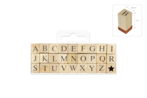 CARIMBO MADEIRA ABECEDARIO 2CM altura  03472