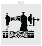 STENCIL SEWING MACHINE 28X28CM  81098