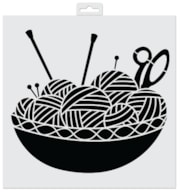 STENCIL BASKET FOR WOOL 28X28CM  81100