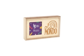 P.FOTO(6x6cm) OLÁ MUNDO 14X8X2.5CM