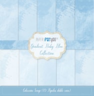 SET 10 PAPER SCRAP 30.5X30.5C0M  GRADIENT BLUE PFY-11434