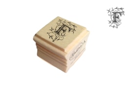CARIMBO MADEIRA 2.7x2.7cm LETRA F A-03036