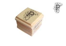 CARIMBO MADEIRA 2.7x2.7cm LETRA P  A-03046