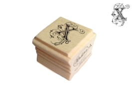 CARIMBO MADEIRA 2.7x2.7cm LETRA X  A-03054