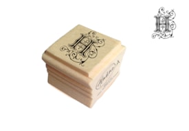 CARIMBO MADEIRA 2.7x2.7cm LETRA H A-03038