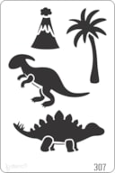 STENCIL 20X30CM 307 DINOSSAUROS