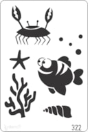STENCIL 20X30CM 322 FUNDO MAR
