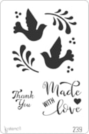 STENCIL 20X30CM 239 DOVES