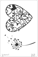 STENCIL 20X30CM 241 CORAÇÃO