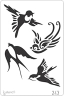 STENCIL 20X30CM 243 ANDORINHAS