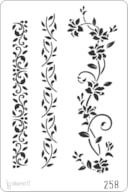STENCIL 20X30CM 258 ARABESCOS DE FLORES