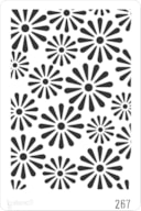 STENCIL 20X30CM 267 FLOWERS