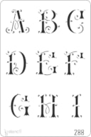 STENCIL 20X30CM 288 ABECEDARIO(A a I)