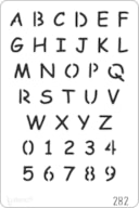 STENCIL 20X30CM 282 ABECEDARIO E NUMEROS