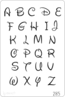 STENCIL 20X30CM 285 ABECEDARIO