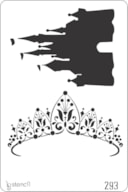 STENCIL 20X30CM 293 CASTELO E COROA