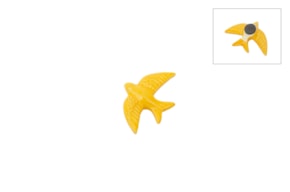 PR * ANDORINHA C/IMAN 8.5X6X2.2CM  AMARELO