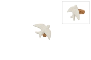 ANDORINHA C/ROLHA CORTIÇA 8.5X6X5.5CM BRANCA