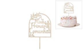 SET 2 TOPOS BOLO A MINHA PRIMEIRA COMUNHAO 15X25.3X0.4CM