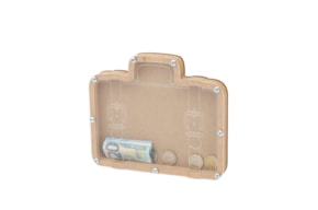 KIT QUADRO MEALHEIRO MALA VIAGEM 20X17.3X1.6CM MDF