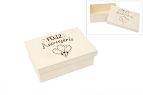 CAIXA FELIZ ANIVERSÁRIO 22X15X8CM