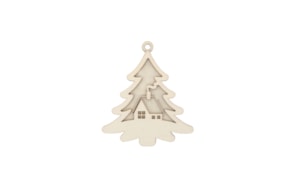 SET 4 APLICAÇOES DUPLAS PINHEIRO 8.7X10X0.3CM CHOUPO