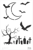 STENCIL 20X30CM 359 HALLOWEEN
