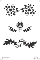 STENCIL 20X30CM 403 FLORES