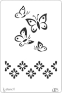 STENCIL 20X30CM 405 BORBOLETAS