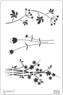 STENCIL 20X30CM 398 FLORES