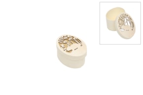 SET 6 CAIXAS BALSA OVAIS COELHO 7.5X5.5X4CM