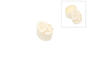 SET 6 CAIXAS BALSA OVAIS COELHO 8X6X4CM