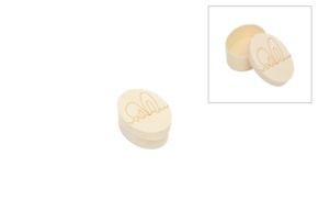 SET 6 CAIXAS BALSA OVAIS COELHO 6X4X2,5CM