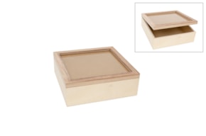 CAIXA 23.5x23.5x8CM C/ VIDRO