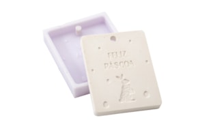 MOLDE SILICONE FELIZ PASCOA 7X5.5CM MLD236