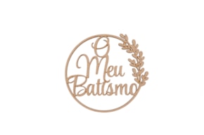 SET 2 AROS O MEU BATISMO 15X14.2X0.3CM MDF