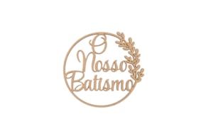 SET 2 AROS O NOSSO BATISMO 15X14.2X0.3CM MDF