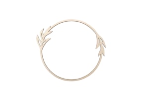 SET 2 AROS COM FOLHAS 18.1X16.8X0.4CM CHOUPO