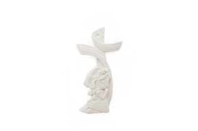 CROSS W/GIRL PRAYING  4.3X0.7X7.8CM