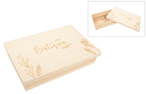 CAIXA DE BATIZADO "O MEU BATISMO" 37.5X24.5X6CM